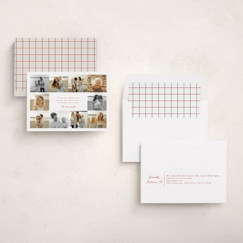 This is a peppermint photo christmas cards with standard by Olivia Raufman called memory book printing on recycled smooth signature in standard