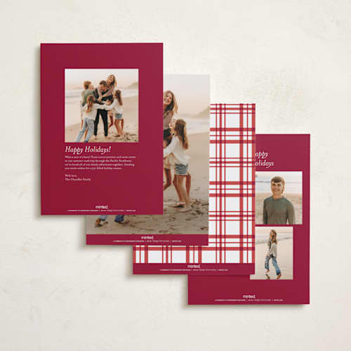 This is a holly berry photo christmas cards with standard by Everett Paper Goods called compose printing on recycled smooth signature in standard