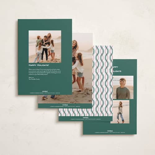 This is a emerald photo christmas cards with standard by Alston Foster called favorite gifts printing on recycled smooth signature in standard