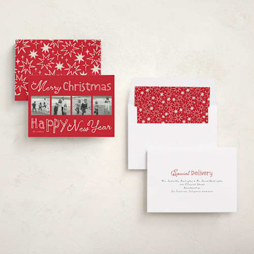 This is a santa photo christmas cards with standard by Vivian Yiwing called christmas!! printing on recycled smooth signature in standard