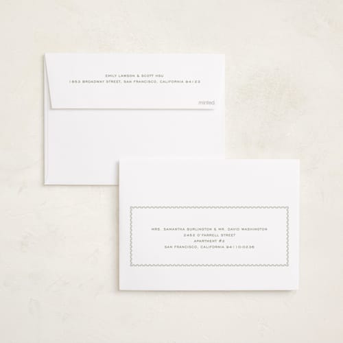 This is a sage photo christmas cards with standard by Sierra Lee called festive post printing on recycled smooth signature in standard