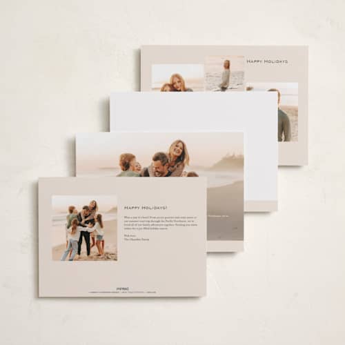This is a snow photo christmas cards with standard by Sara Hicks Malone called timeless merry printing on recycled smooth signature in standard