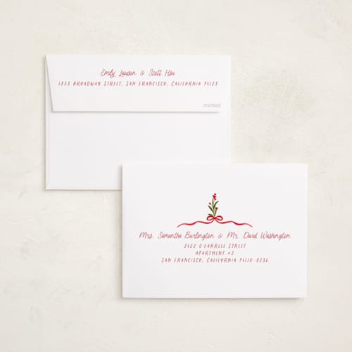 This is a petal photo christmas cards with standard by Creo Study called hand-drawn vintage garden printing on recycled smooth signature in standard