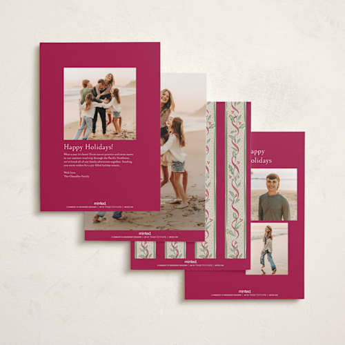 This is a snow photo christmas cards with standard by Robert and Stella called quinn printing on recycled smooth signature in standard
