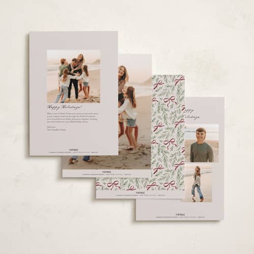 This is a ruby photo christmas cards with standard by Everett Paper Goods called multi swag printing on recycled smooth signature in standard