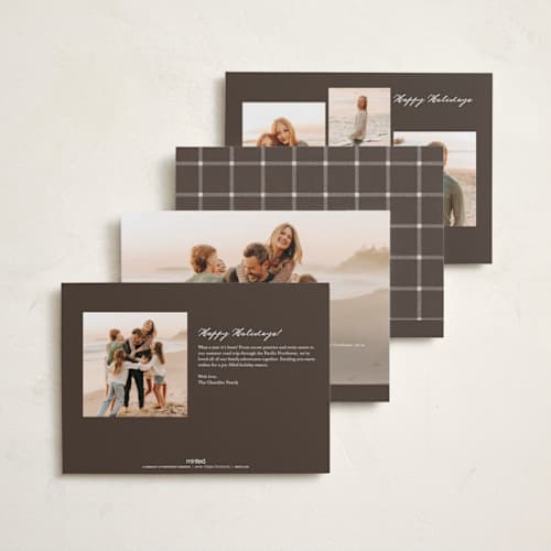 This is a chestnut photo christmas cards with standard by Wildfield Paper Co called drift printing on recycled smooth signature in standard