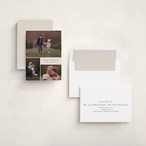 This is a cookie dough photo christmas cards with standard by Brianne Larsen called modern simple printing on recycled smooth signature in standard