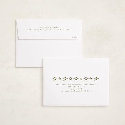 This is a glacier photo christmas cards with standard by Elsa Duncan called little floral border printing on recycled smooth signature in standard