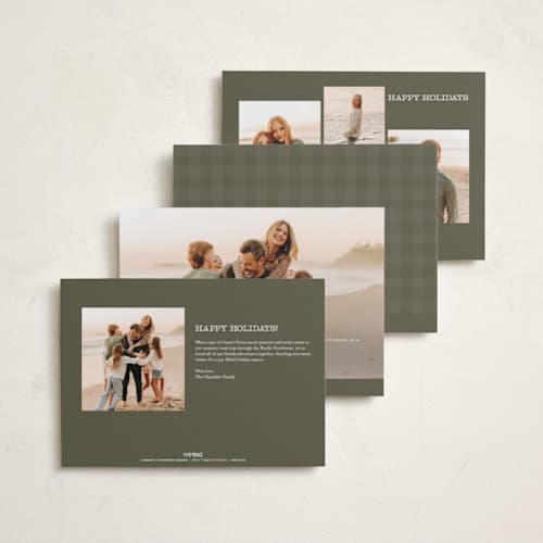 This is a pine photo christmas cards with standard by Brianne Larsen called bordering six printing on recycled smooth signature in standard