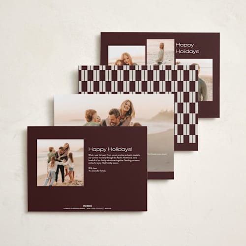 This is a cocoa photo christmas cards with standard by Inkblot Design called outline moment printing on recycled smooth signature in standard