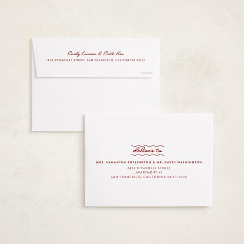 This is a snow photo christmas cards with standard by Tennie and Co. called squiggles printing on recycled smooth signature in standard