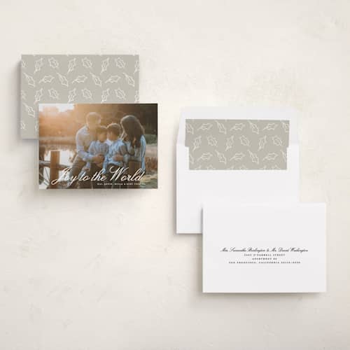 This is a starlight photo christmas cards with standard by Kelly Watkins called classical printing on recycled smooth signature in standard
