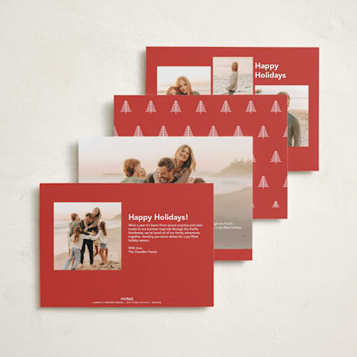 This is a marshmallow photo christmas cards with standard by Mary Kay Garttmeier called merry little moments printing on recycled smooth signature in standard