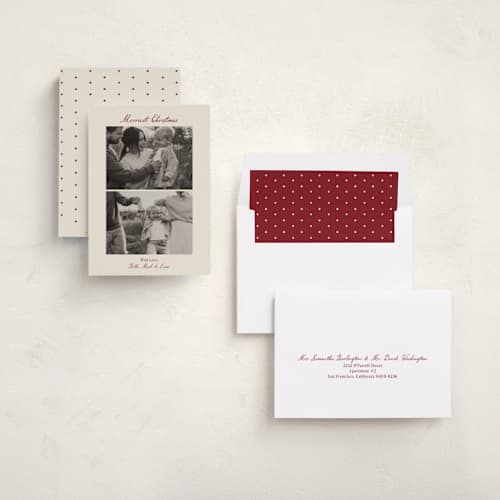This is a garnet photo christmas cards with standard by Ani Somi called these days printing on recycled smooth signature in standard