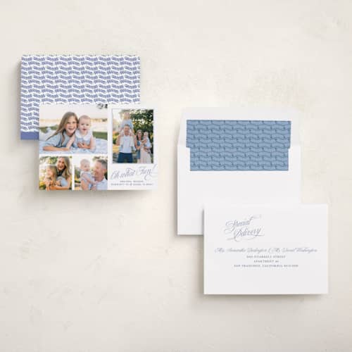 This is a bluebonnet photo christmas cards with standard by Alston Foster called sugarplums printing on recycled smooth signature in standard
