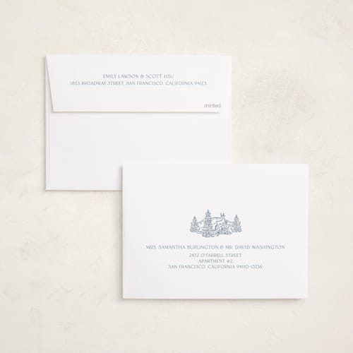 This is a denim photo christmas cards with standard by Paper Sun Studio called country christmas printing on recycled smooth signature in standard