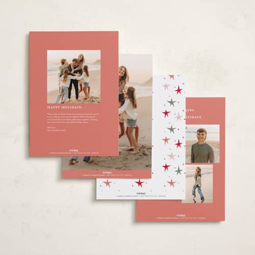 This is a coal photo christmas cards with standard by Jackie Crawford called scripted five printing on recycled smooth signature in standard
