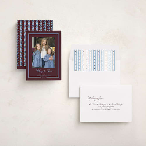 This is a fig photo christmas cards with standard by Alston Foster called sweet glory printing on recycled smooth signature in standard