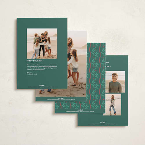 This is a holly jolly photo christmas cards with standard by Alston Foster called hope & rejoicing printing on recycled smooth signature in standard