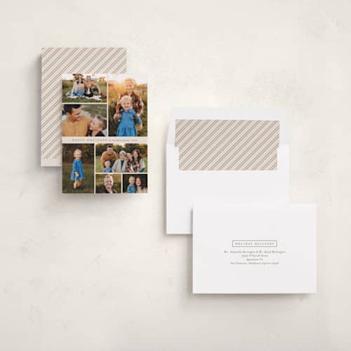 This is a chai photo christmas cards with standard by Jessica Williams called septet printing on recycled smooth signature in standard