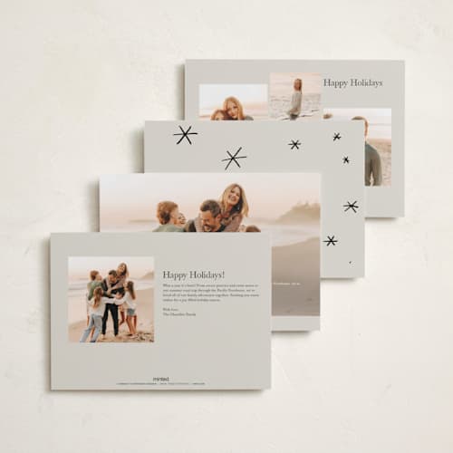 This is a holy night photo christmas cards with standard by Abbigail Lim called vintage letter printing on recycled smooth signature in standard