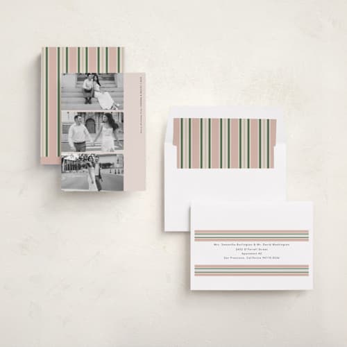 This is a sugar plum photo christmas cards with standard by Morgan Kendall called viewfinder printing on recycled smooth signature in standard