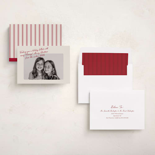 This is a berry photo christmas cards with standard by Stacey Meacham called handwritten post printing on recycled smooth signature in standard