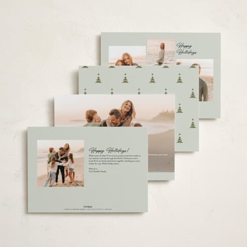 This is a mint photo christmas cards with standard by Angela Garrick called standout name printing on recycled smooth signature in standard
