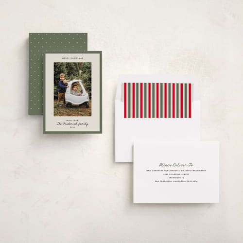 This is a forest photo christmas cards with standard by Jackie Crawford called finely framed printing on recycled smooth signature in standard