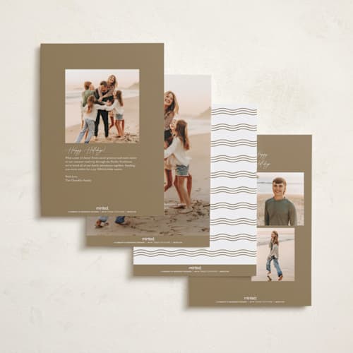 This is a gingerbread photo christmas cards with standard by Kristie Kern called fields printing on recycled smooth signature in standard