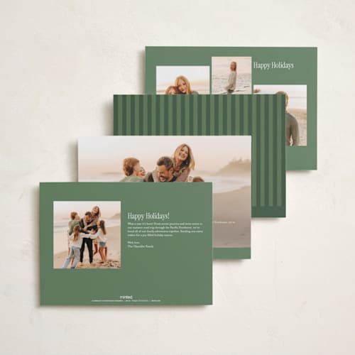 This is a pine photo christmas cards with standard by Amy Kross called glen printing on recycled smooth signature in standard