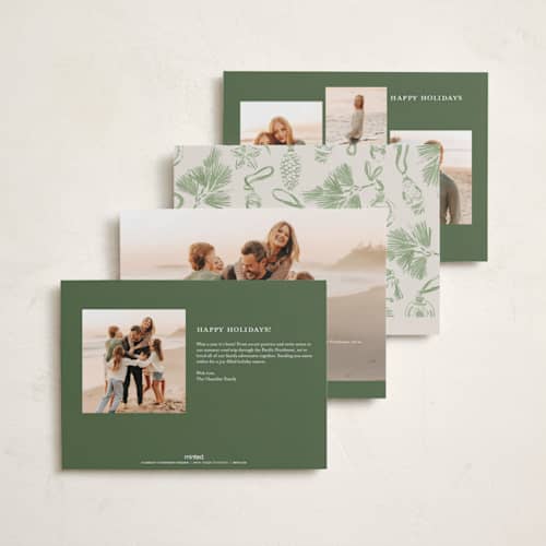 This is a pine photo christmas cards with standard by Corinne Malesic called ornament collection printing on recycled smooth signature in standard