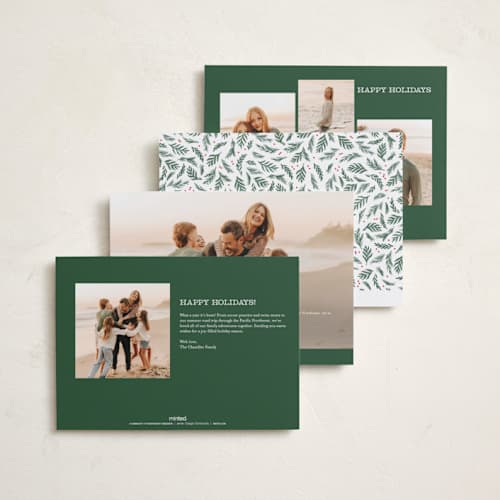This is a snow photo christmas cards with standard by Paper Raven Co. called the simple joys printing on recycled smooth signature in standard
