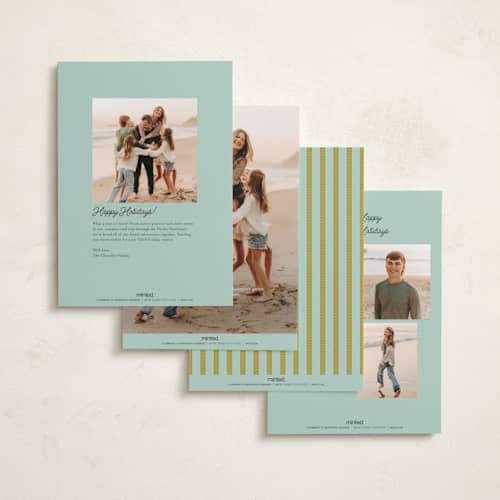 This is a mint photo christmas cards with standard by Erika Firm called beach house summer printing on recycled smooth signature in standard