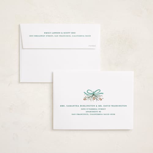 This is a aqua photo christmas cards with standard by Paper Sun Studio called festive folk frame printing on recycled smooth signature in standard
