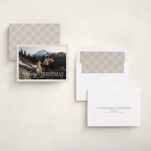 This is a latte photo christmas cards with standard by Nicole Walsh called icon printing on recycled smooth signature in standard