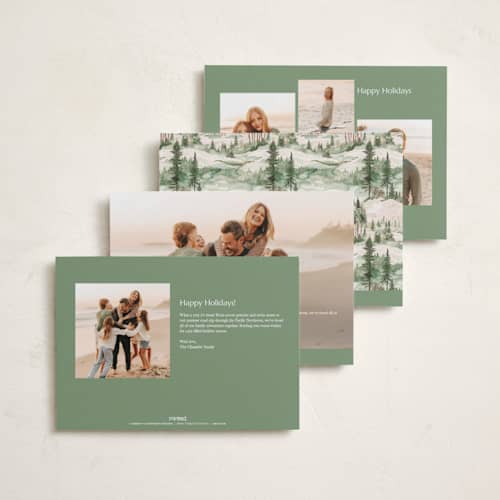 This is a fir photo christmas cards with standard by Tatjana Koraksic called forest printing on recycled smooth signature in standard