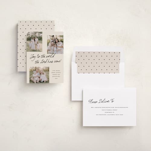 This is a inkwell photo christmas cards with standard by Kercia Jane called written in joy printing on recycled smooth signature in standard