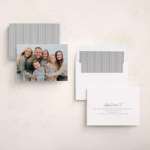 This is a frost photo christmas cards with standard by Kristie Kern called del mar printing on recycled smooth signature in standard