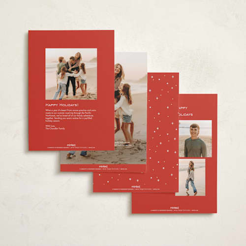 This is a cherry photo christmas cards with standard by Pixel and Hank called joy in color printing on recycled smooth signature in standard