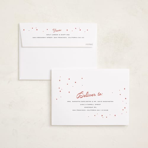 This is a cherry photo christmas cards with standard by Pixel and Hank called joy in color printing on recycled smooth signature in standard