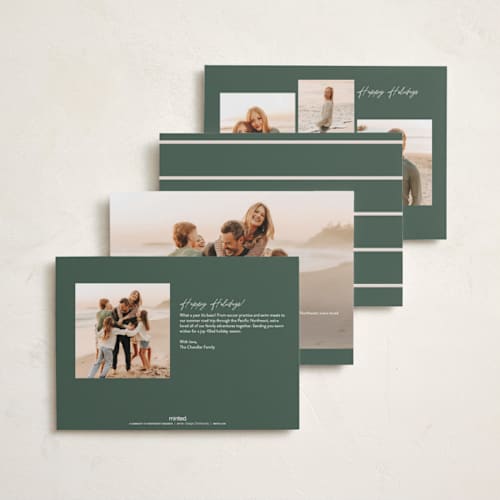 This is a mistletoe photo christmas cards with standard by Hudson meet Rose called kinda printing on recycled smooth signature in standard
