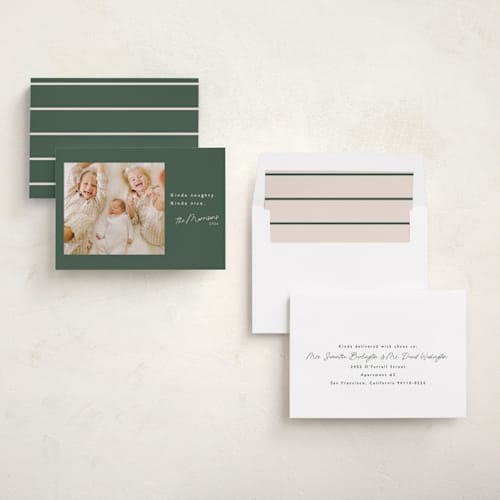 This is a mistletoe photo christmas cards with standard by Hudson meet Rose called kinda printing on recycled smooth signature in standard