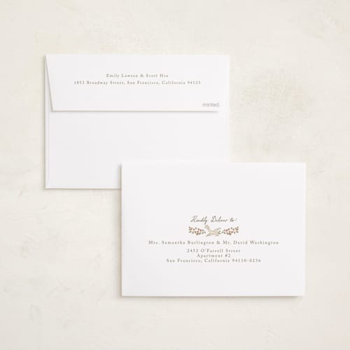 This is a ivory photo christmas cards with standard by Petra Kern called florentina printing on recycled smooth signature in standard