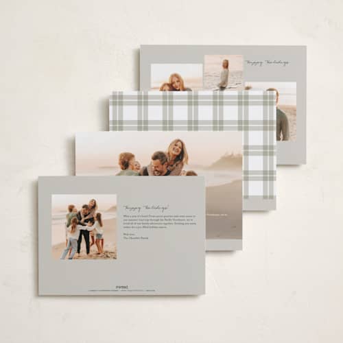 This is a snow photo christmas cards with standard by Angela Garrick called blessed five printing on recycled smooth signature in standard
