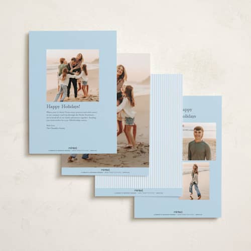This is a sky photo christmas cards with standard by Bayberry Kate called woven pine printing on recycled smooth signature in standard