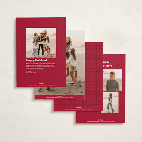 This is a vanilla photo christmas cards with standard by Stacey Meacham called modern blessing printing on recycled smooth signature in standard