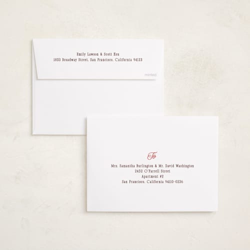 This is a peppermint photo christmas cards with standard by Pati Cascino called jovie printing on recycled smooth signature in standard