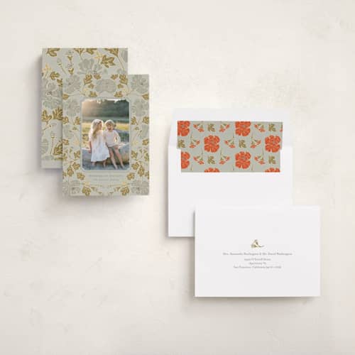 This is a glacier photo christmas cards with standard by Tara Grangroth called christmas poppies printing on recycled smooth signature in standard