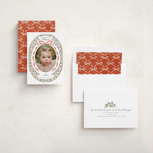 This is a cinnabar photo christmas cards with standard by Tracey Khalei called shiloh printing on recycled smooth signature in standard